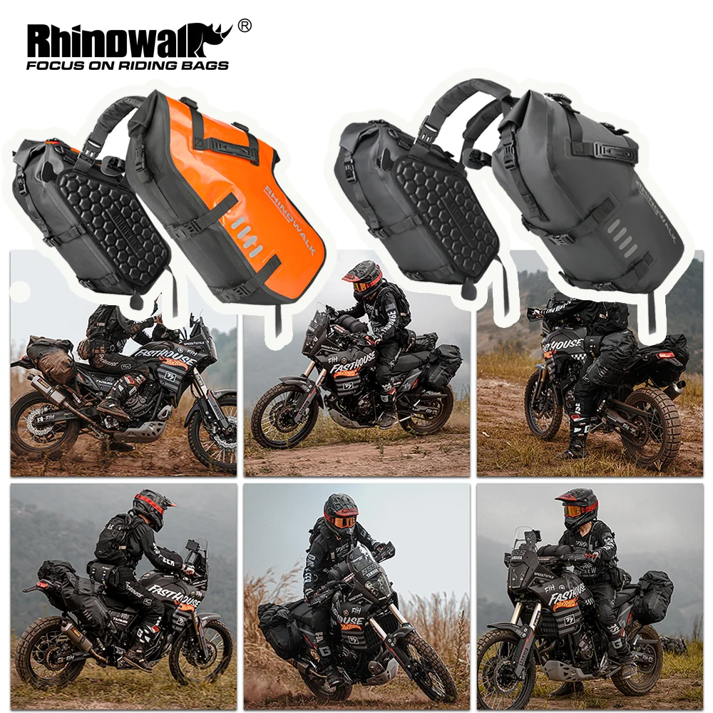 Боковая сумка для мотоцикла Rhinowalk, 2 шт., 100% водонепроницаемая, 18 л/28 л/48 л, седельная сумка для мотоцикла, сумка-корзина для мотора, седельные сумки, летняя распродажа