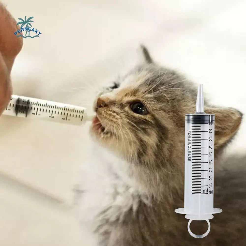 Transparent Large Capacity Syringe Plastic with Scale Pet Feeding Syringe 60/100/200/300/500ML Reusable Enema Syringe