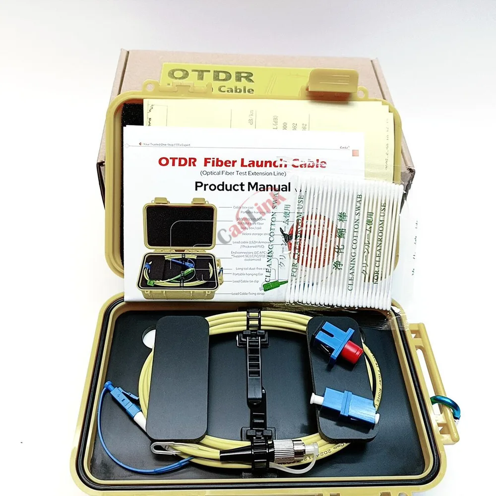 

OTDR Launch Cable Fiber 1000M Single Mode LC/FC Test Extension Cord Time Reflectometer FC UPC Dead Zone Eliminator 1km 2km