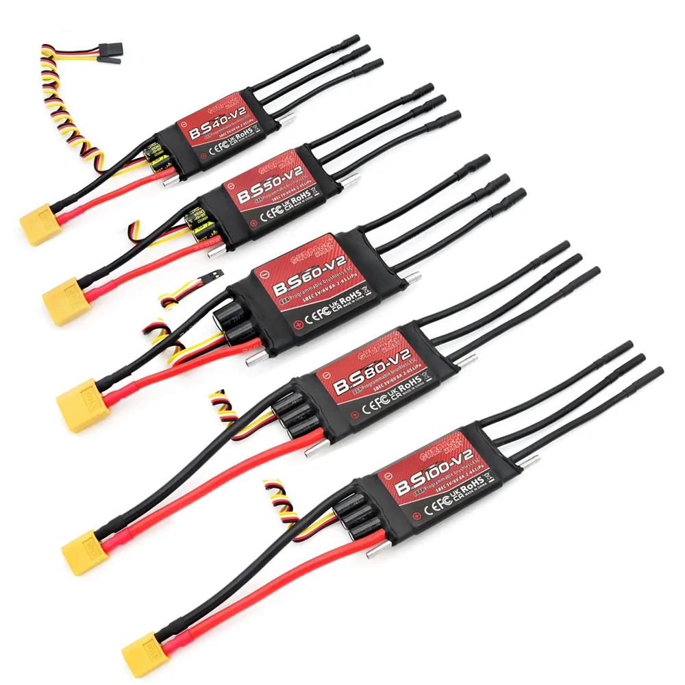 Surpass Hobby BS 40A 50A 60A 80A 100A V2 2-6S Brushless ESC 2948 2958 2968 3660 3670 Motor Water Cooling Jacket For RC Boat Ship