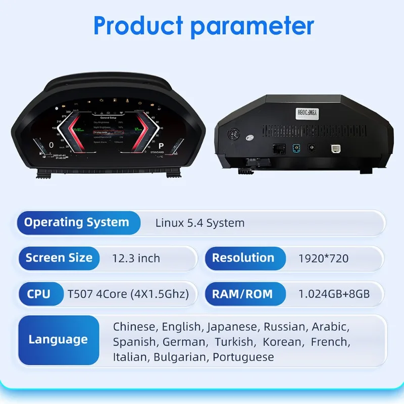 12,3 Zoll für BMW 3er F30/F31 4er F32/F33/F36 Voll-LCD-Instrument