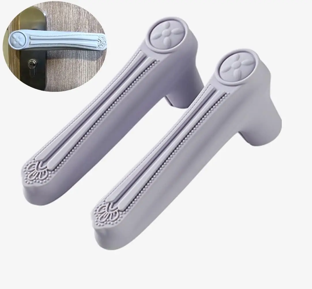 

Door Levers Handle Cover, 2 PCS Anti-Collision Anti Static Electricity Door Handle Silicone Protective Cover for Children protec