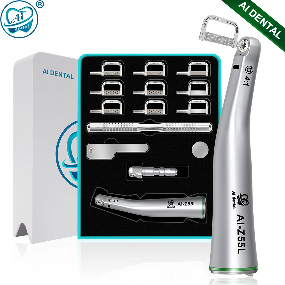 

AI-EVA-Z55L Dental Prophylaxis Handpiece 4:1 Reduction Vertical Reciprocating Contra Angle Singer Spray• For Profin / EVA Tips