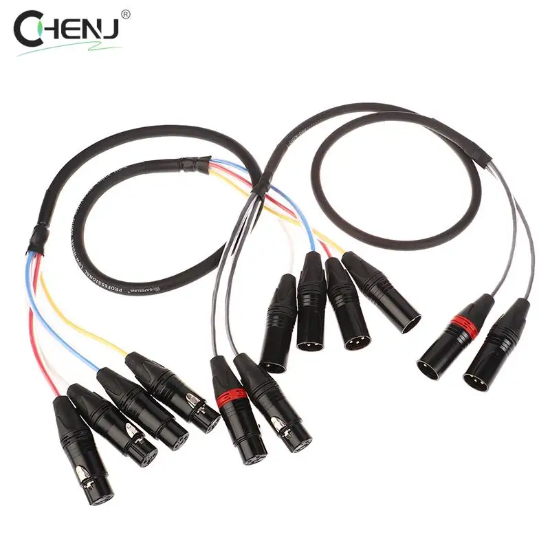 1M 2 4 6 Channel Professional Multi-Media 3 Pin XLR Cable Male To Female Balanced Audio Extension Cord