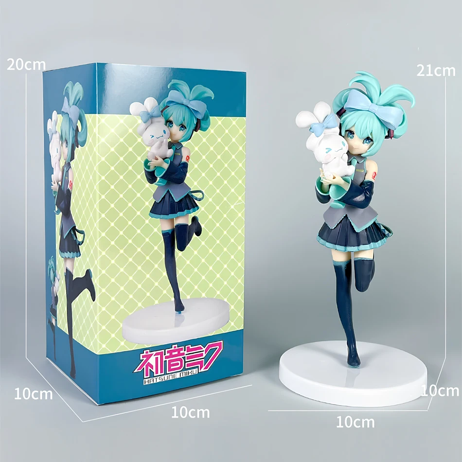 12-22cm Miku Anime Figure Desktop Cute Cinnamoroll Hatsune Kwaii Style Anime Figure Toys PVC Model Collector Doll Birthday Gifts image 6