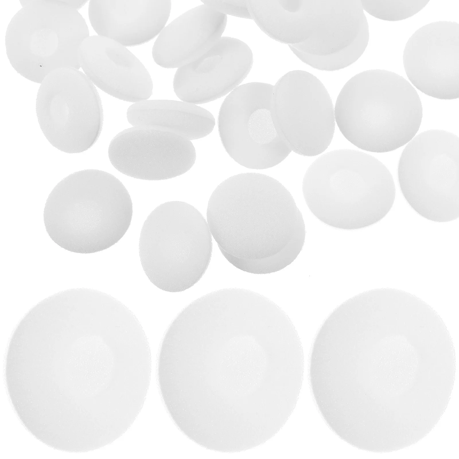 

50 Pcs Earphone Covers for Headphones Earplugs Buds Replacement Tip Soft Hook White