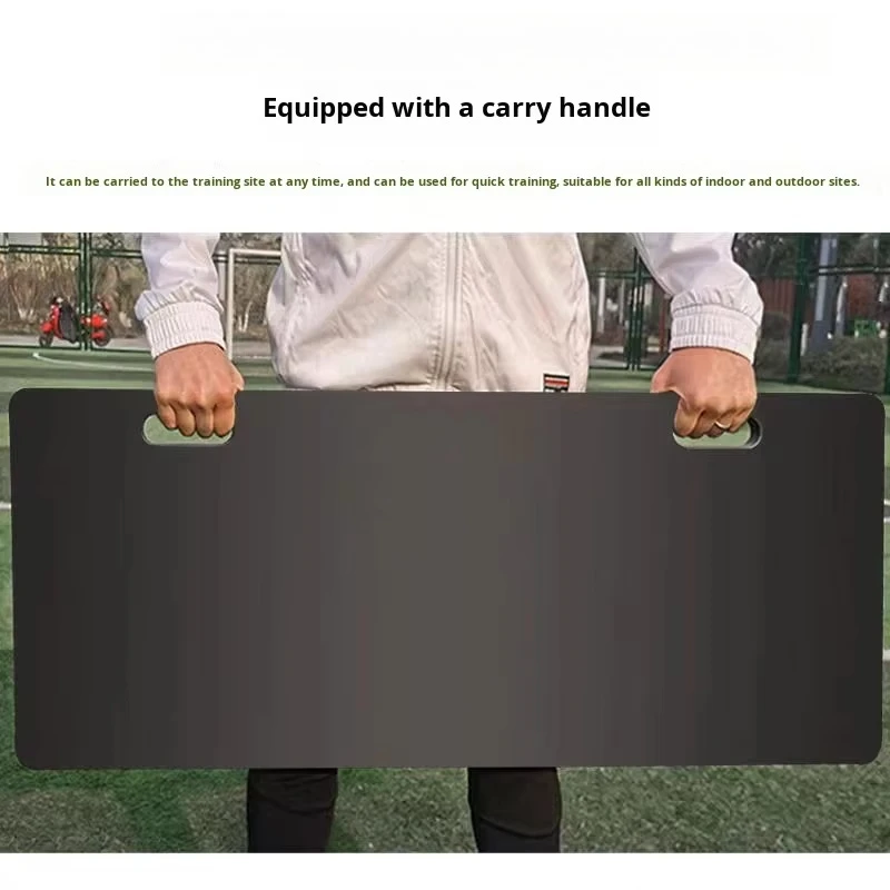 Plaque de rebond de football pliante en polyéthylène résistant aux chocs, rebond automatique pour l'entraînement au contrôle des passages d'obstacles, noir