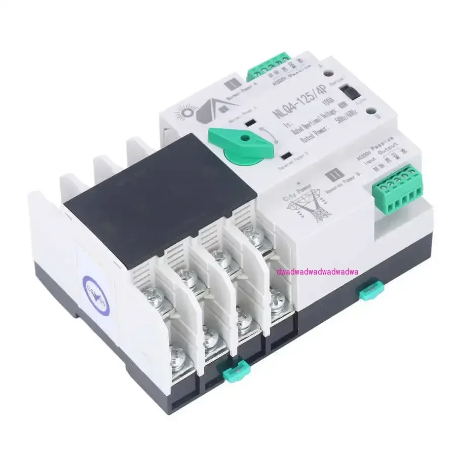 

NLQ4-125/4P Dual Power Automatic Transfer Switch Rail Type Installation Design Millisecond Circuit Fast Controller 100A 220V