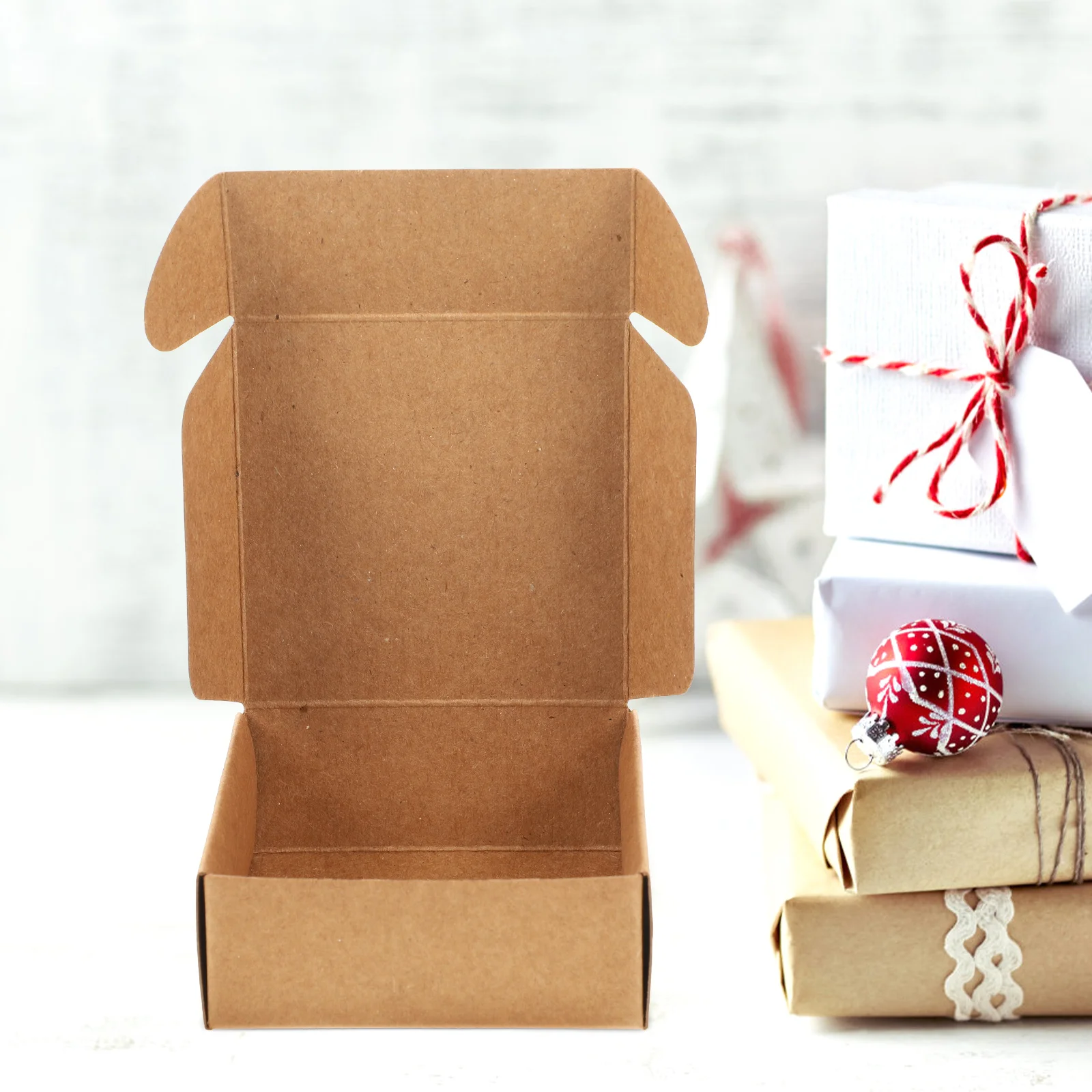

15 Pcs Gift Boxes for Candy Soap Kraft Gift Box Packaging Party Favors Heart Hole 350g Clear Window Small Container