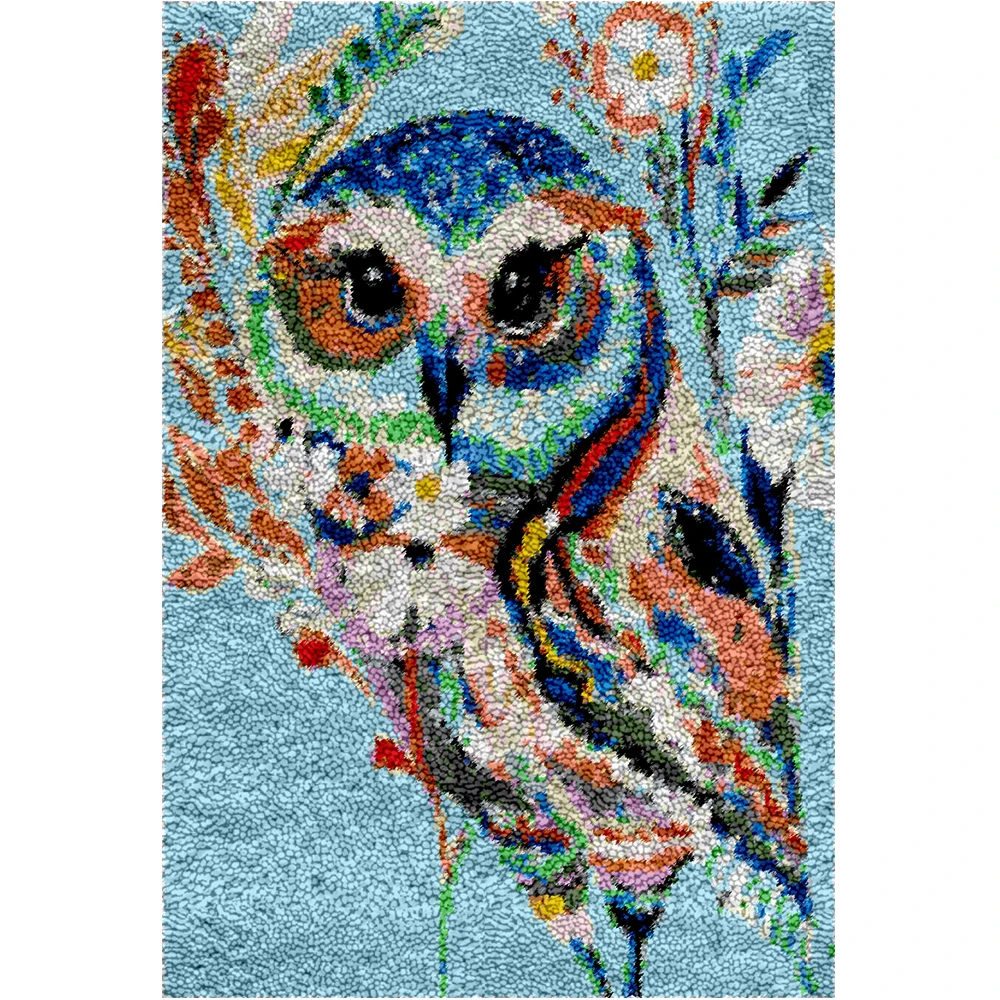 Rug making Carpet embroidery with Pattern Printed Canvas Latch Hook Rugs Kits for Adults Rug Crochet Patterns Tapestry