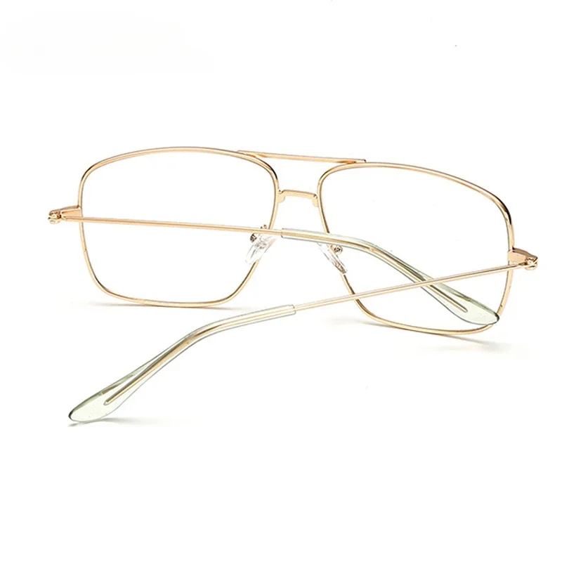New Vintage Gold Metal Frame Eyeglasses Mens Womens Sun Glasses Retro Square Optical Lens Eyewear Nerd Clear Lens Glasses Oculos