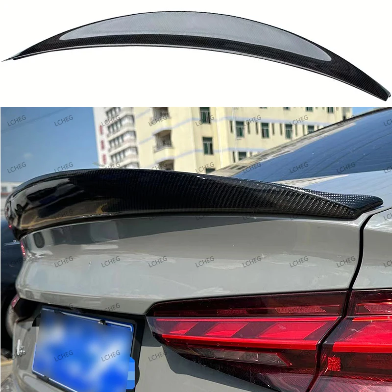 For 2017 18 19 20 21 22 2023 Audi A5 S5 RS5 B9 4 Door Sportback HK Style Forged Real Carbon Fiber Trunk Wing Car Spoiler