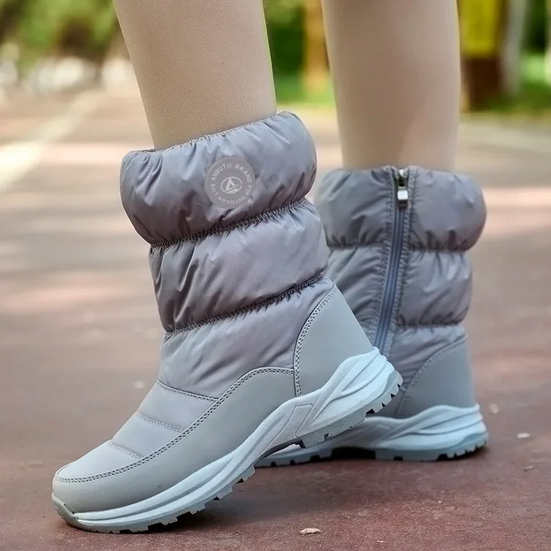 

Snow Boots for Women 2024 New Cotton Shoes Winter Plush Booties Thick Sole Women's Shoes Platform Anti Slip Warm Ankle Boots
