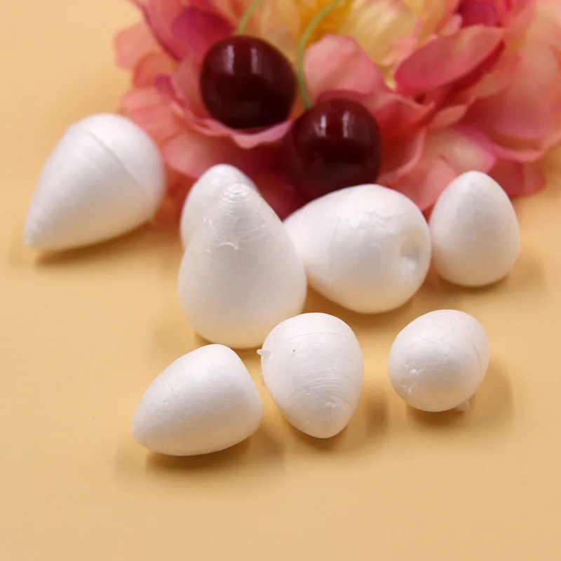 20PCS DIY White Drop Flower Stamen Modelling Polystyrene Styrofoam Foam Craft Ball For Christmas Party Decoration Gifts Supplies