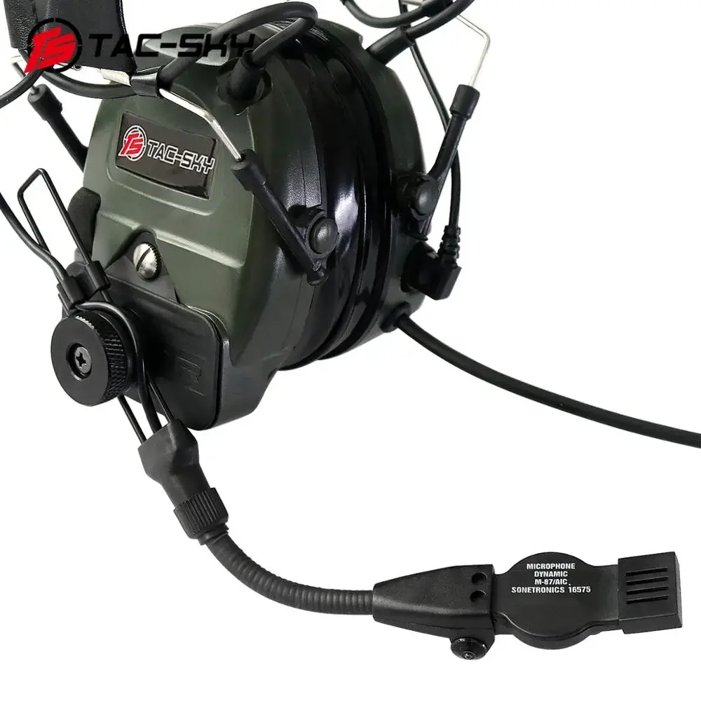 TS TAC-SKY Tactical Noise Canceling Pickup Headset Tactical TCI LIBERATOR 1 Silicone Over-Ear Headset