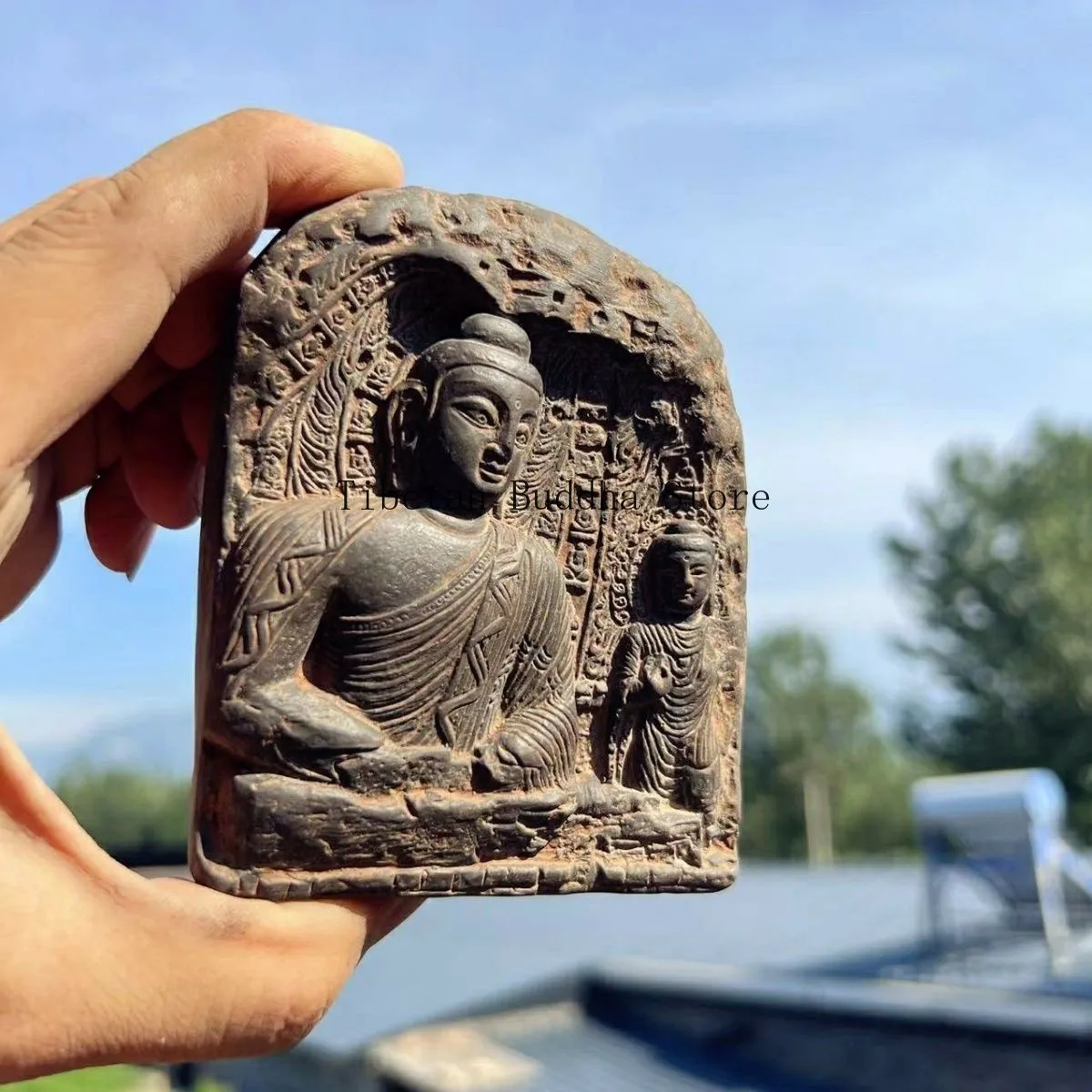 ‌Black Myth Wukong Yungang Grottoes Buddha Statue Brick Carving Paperweight‌