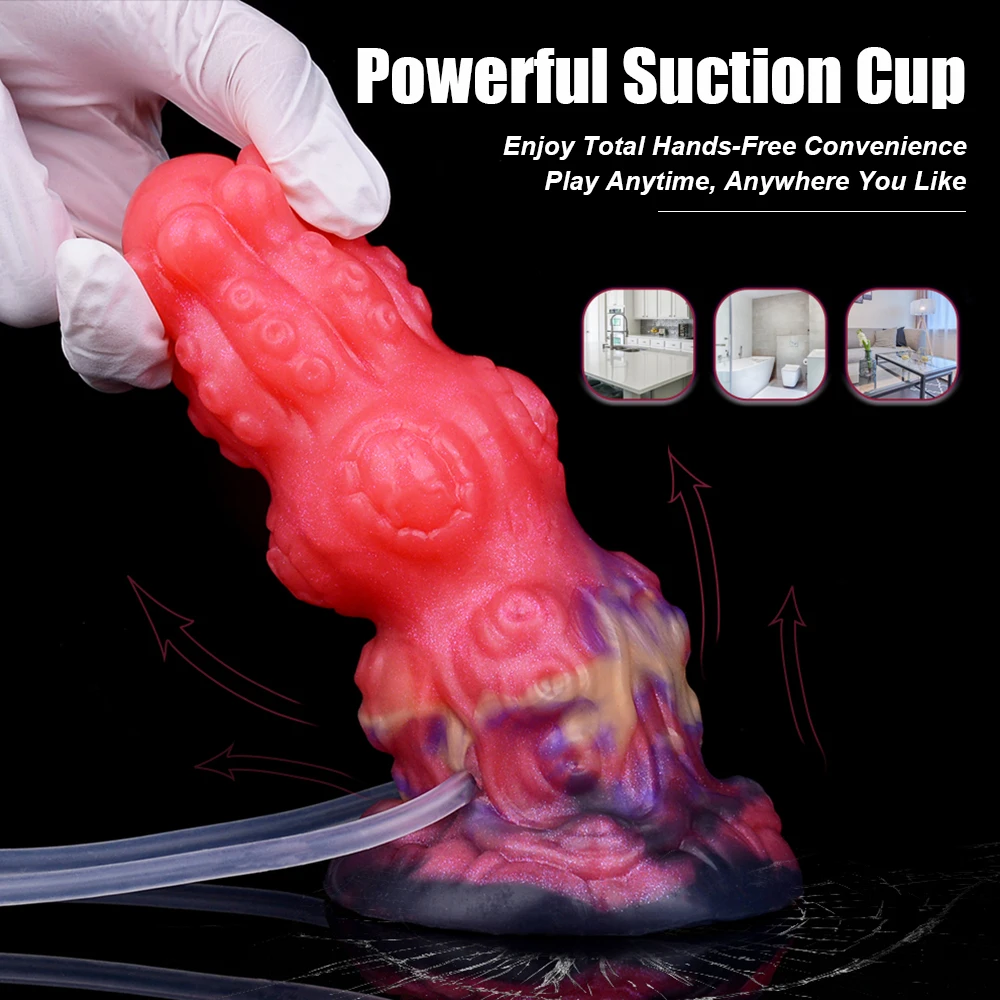 NNSX بامبي المكونات الشرج الخيال الكلب دسار قصيرة وسميكة بعقب المكونات التدفق نفخ عقدة القضيب الكبار الجنس لعب للنساء الرجال