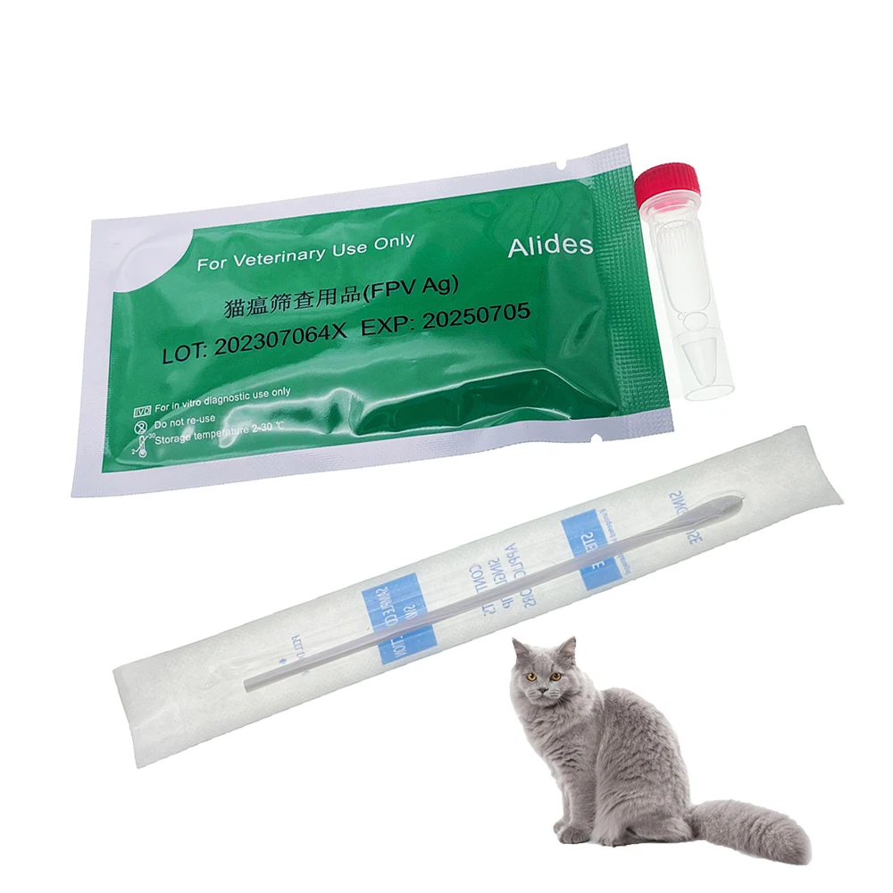 1PCS Pet Cat FPV Feline Parvovirus Detection Card Distemper Fever Check Kit Rapid And High Accurate Clinic Home Self Supplies