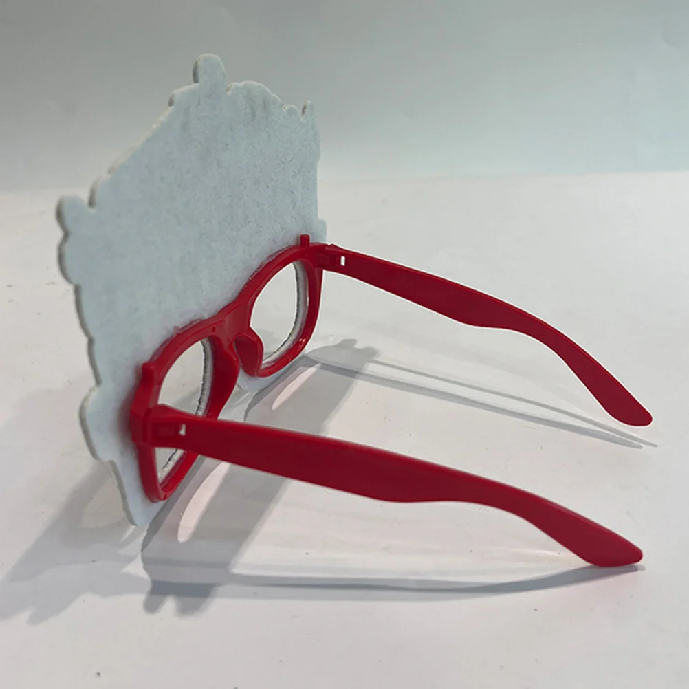 

5pcs Eyeglasses Frame Plastic Felt Bright Passover Party Photo Prop Decor Glasses Compact Lightweight