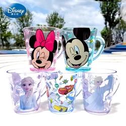 Disney Water Cup Frozen Mickey Minnie Mouse Boy Girl Children's Brushing Cup Cartoon Washing Mouth Cup with Handgrip 260ml