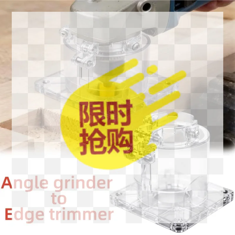 Hand Angle Grinder Converter To Edge Trimmer Base Wooden Router Bracket Woodwork Trimming Milling Machine Power Tool Accessorie