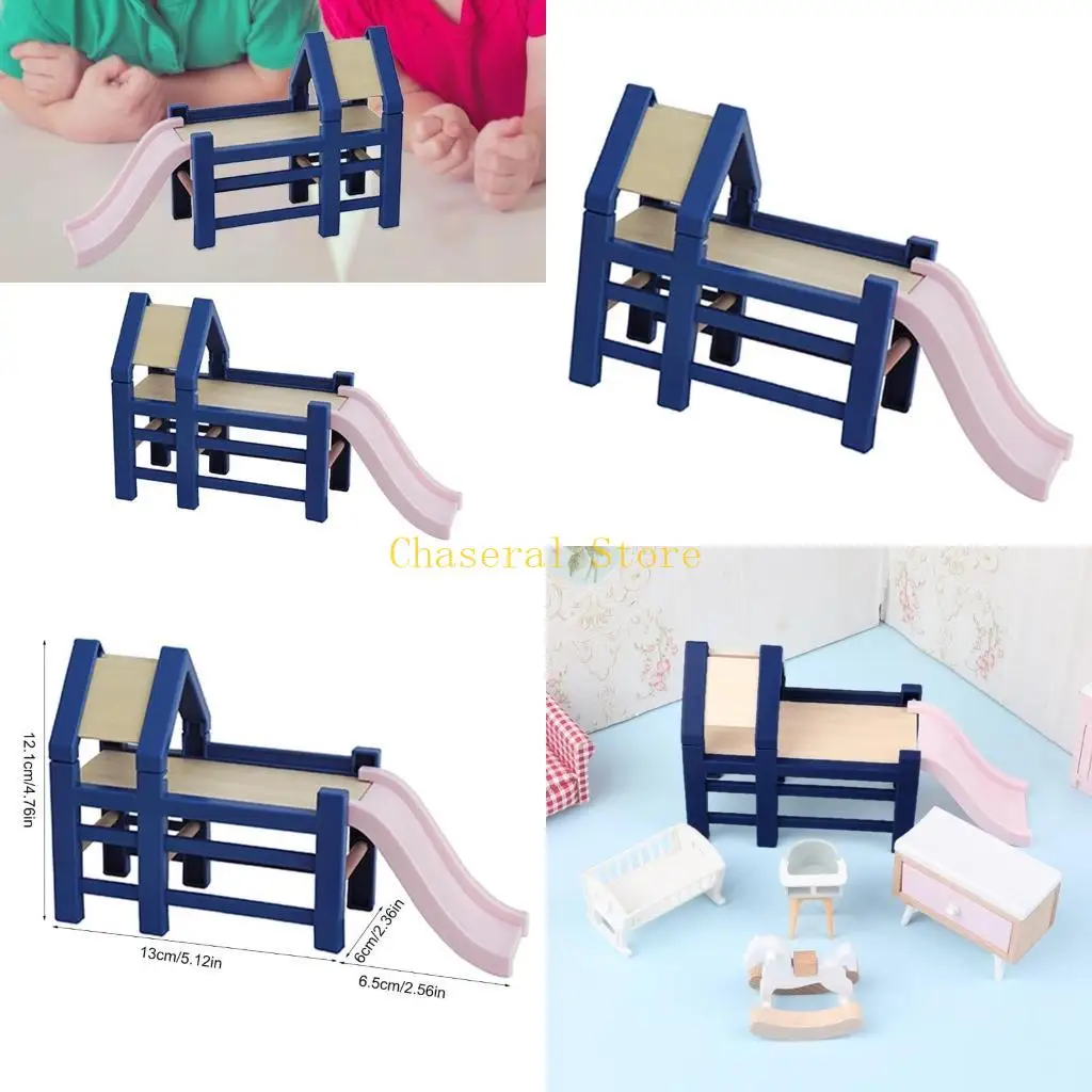 E7ce mini -poppenhuizen schuifmodel realistische meubels pretpark setting dia