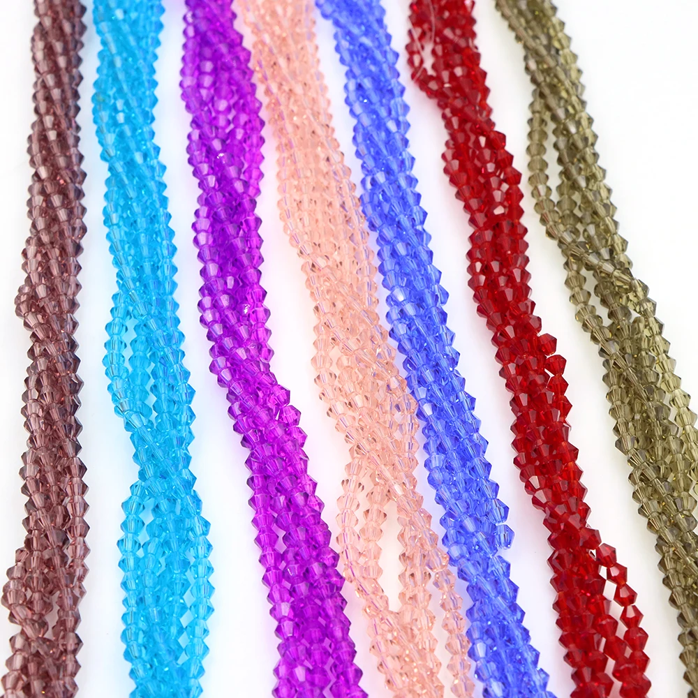 Cuentas de Cristal Bicónicas Facetadas de 4mm al por Mayor para DIY, Pulseras, Collares, Joyería, Manualidades y Suministros para Vestidos de Novia