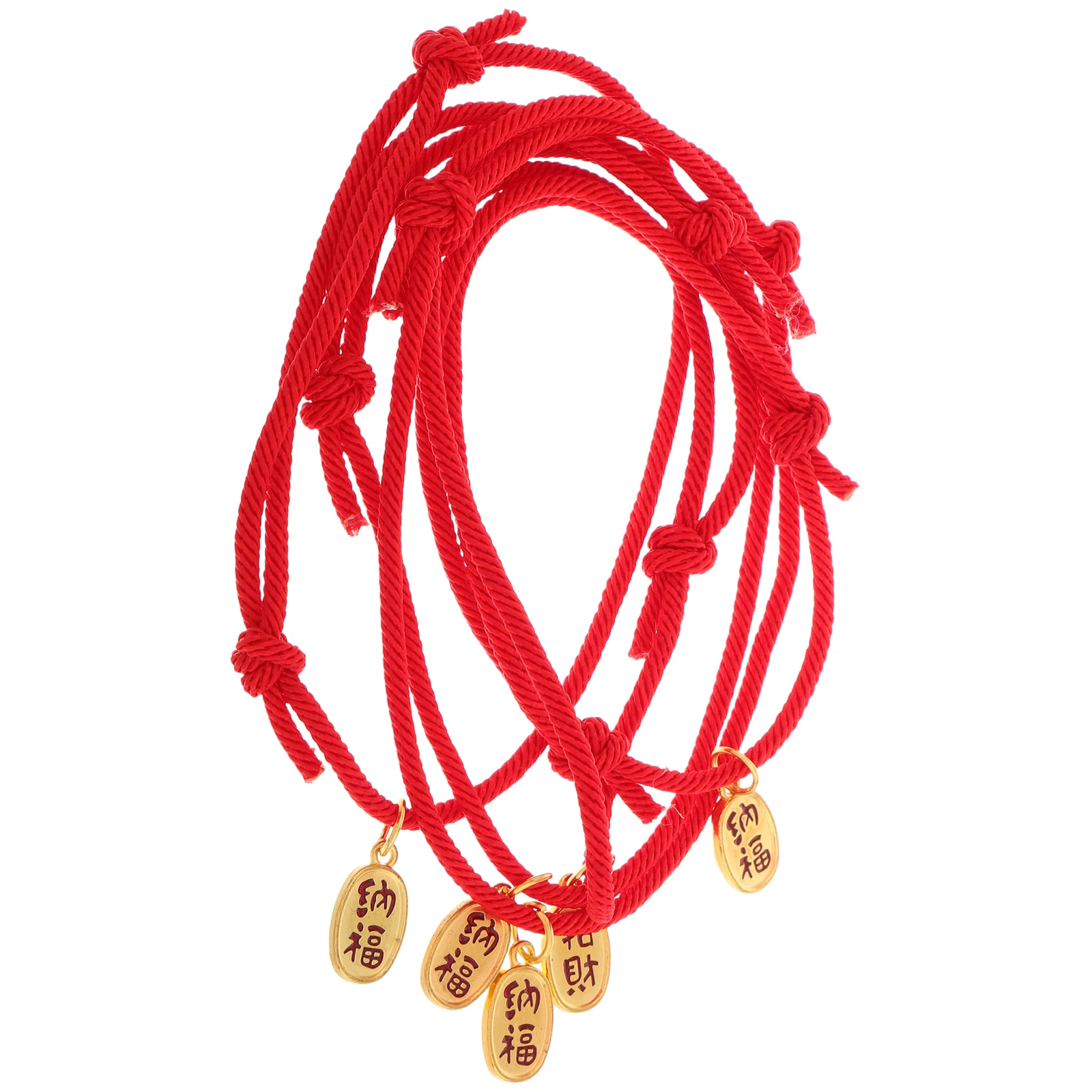 

5pcs Cat Collar Handmade Knitted for Cats Dogs Small Adjustable Jewelry Pearl Pendant Lucky Red Rope Pet Accessories