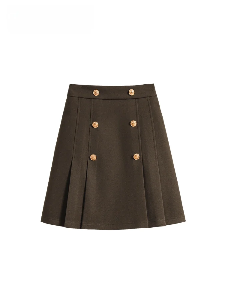 

Юбка А-силуэта с высокой талией для женщин больших размеров, повседневная, свободная, модная, весенняя, трендовая, для девушек больших размеров, короткая юбка