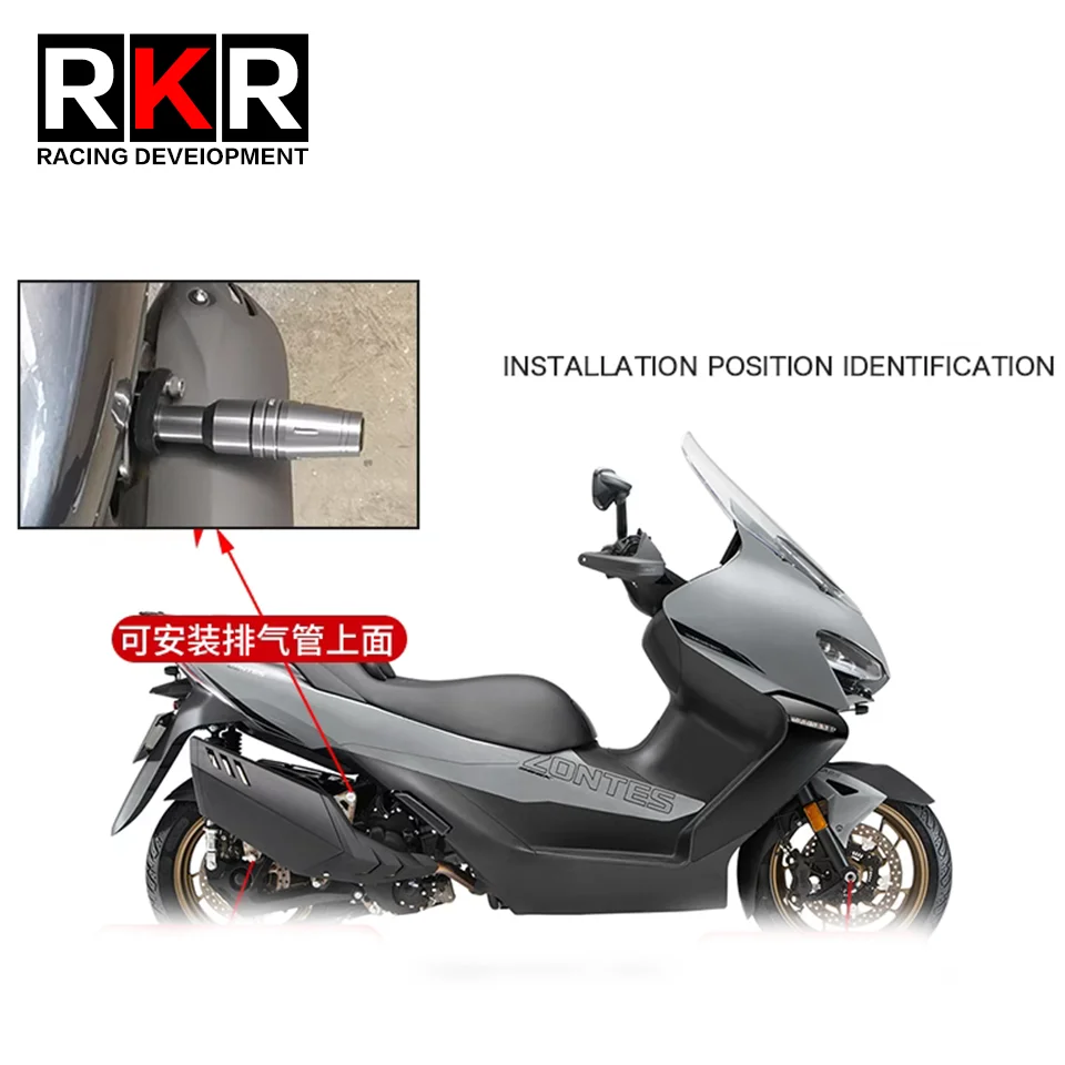 Deslizador de escape CNC para motocicleta, marco deslizante, accesorios de protección contra caídas para ZONTES 368G 368K 368D 368E 368M ZT368G
