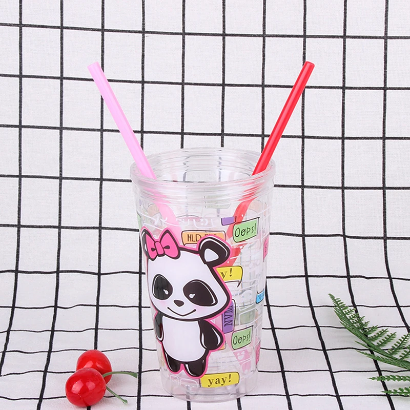 25pcs 23cm Reusable Drinking Straws Plastic Portable Pink Red Heart Straw Coffee Beer Beverage Straws Wedding Bar Party Supplies