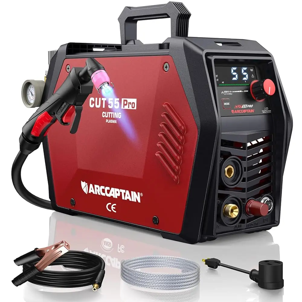 ARCCAPTAIN European Standard Plasma Cutting App Control 55 Amp Non-Touching 230V Large LED Screen 2T/4T Plasma Cutting Machine