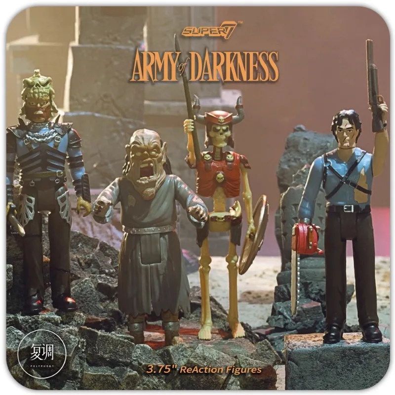 In Stock Super7 Army of Darkness Reaction 3.75-inch Action Figure Deadite Scout Horror Movie Model Collection Halloween Toy Gift