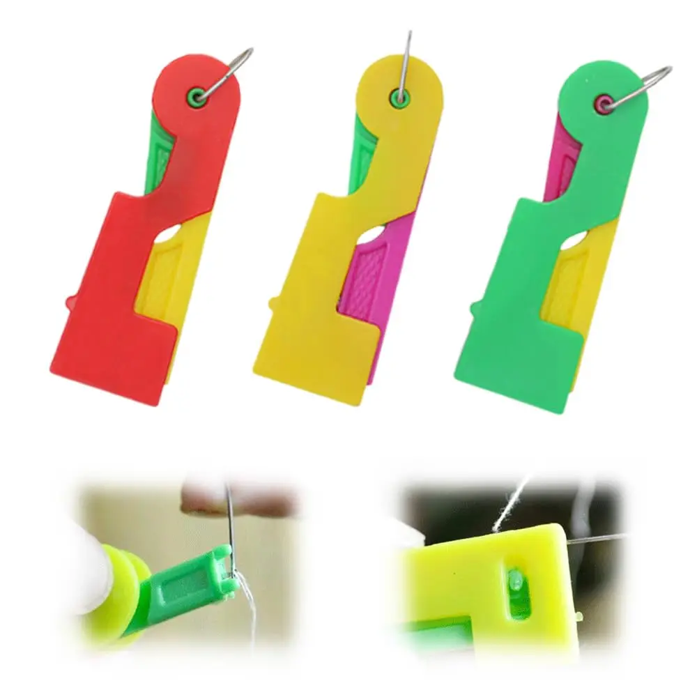 New Sewing Tool Lightweight Automatic Plastic Needle Threader Innovative Sewing Aid for Elderly Friendly