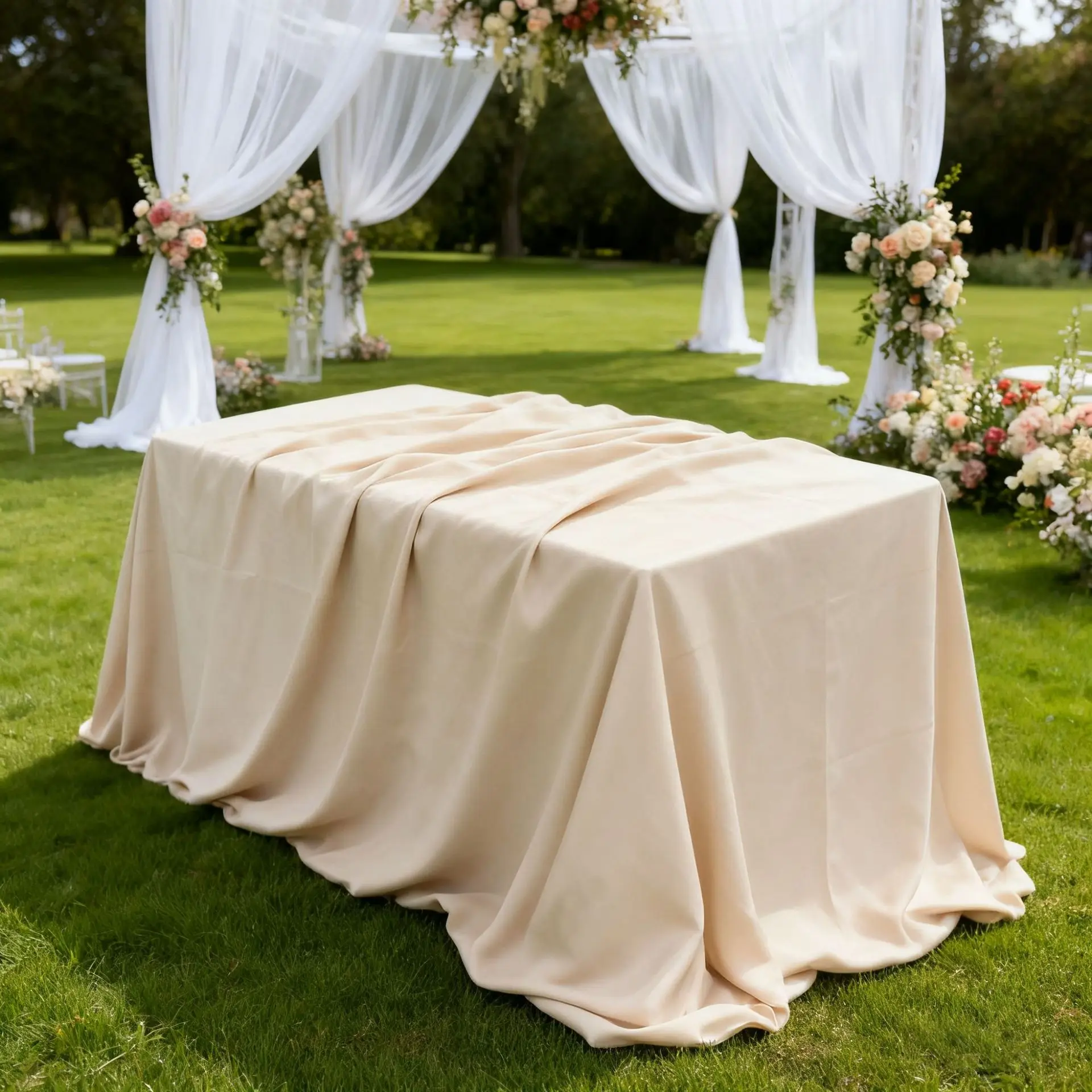 Cotton Tablecloth Solid Color Simplicity Table Cover Restaurant Kitchen Wedding Party Decoration Photographing Background Cloth