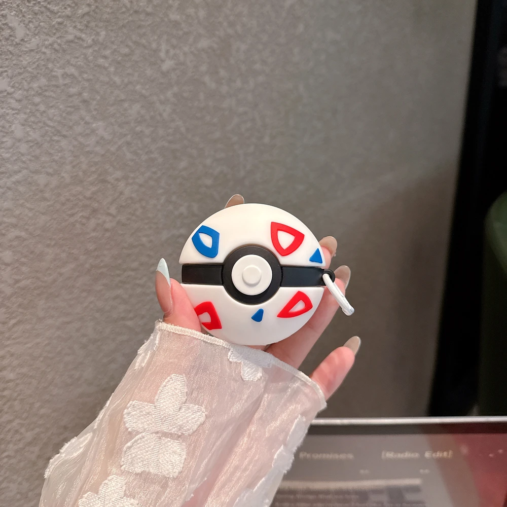 3D Pocket Monsters Pokemon Togepi Poké Ball Earphone Case For Airpods 4 2 3 Pro 3 2 Wireless Bluetooth Headset Protective Cover