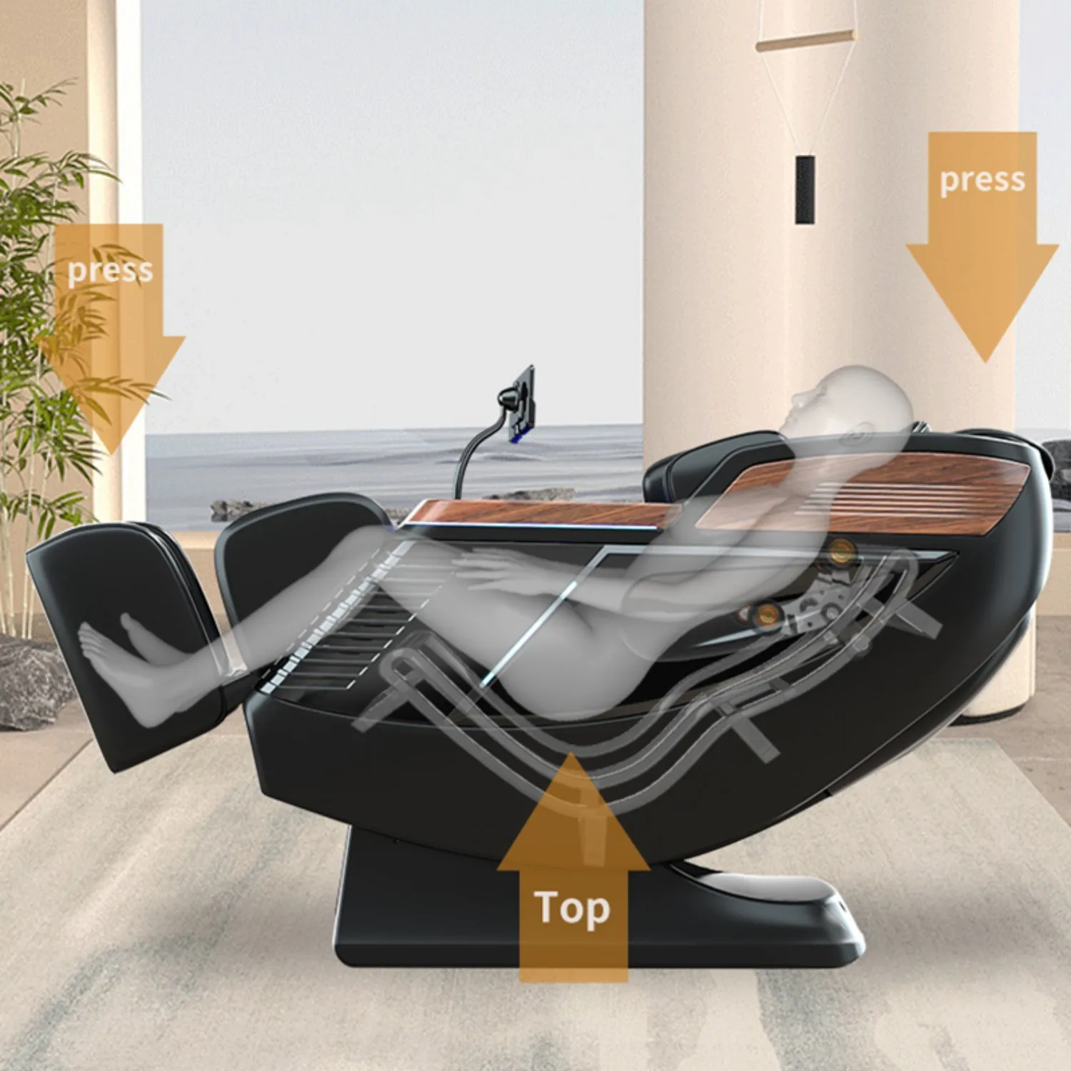 2025 New Massage Chair Full Body 4d Zero Gravity Shiatsu full body AirBag 3D Thai Stretch Home Office Chair Gifts for Parents