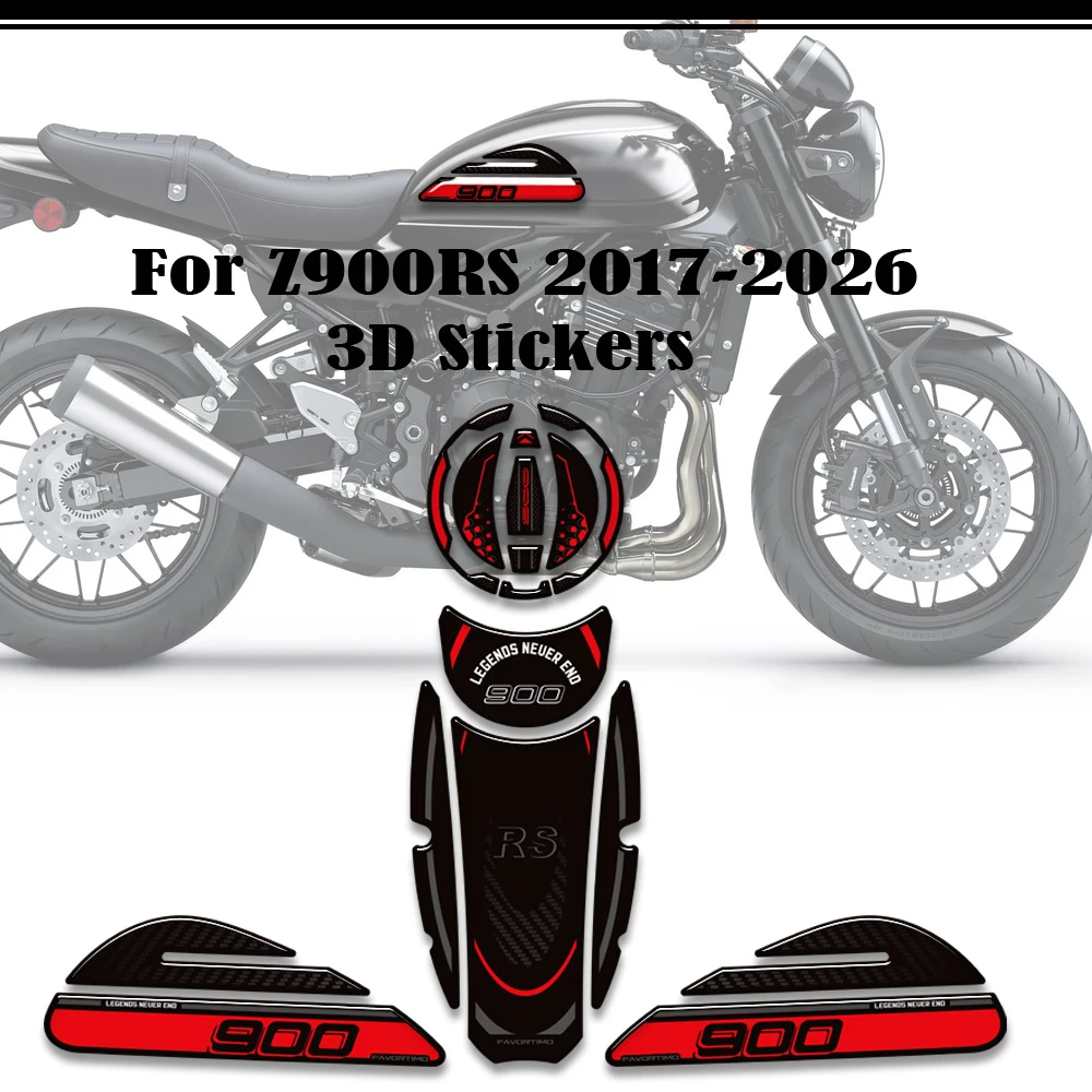 Fit For Kawasaki Z900RS Z900 RS 2017-2026 New Motorcycle Accessories Tank Pad Stickers Protection Decals 3D Epoxy resin Kit