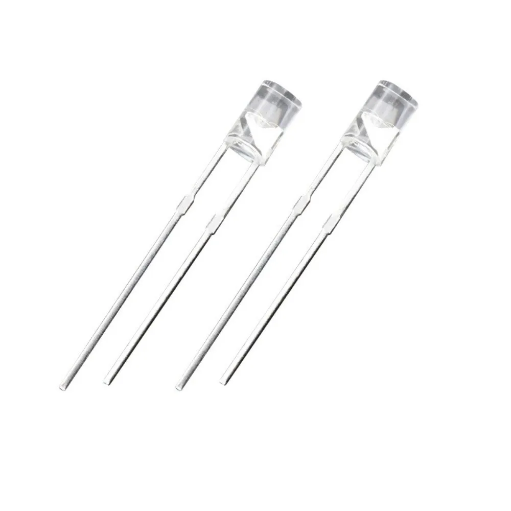 100Pcs Wide Angle LEDs Flat Top LED Diodes Flat Top Water Clear Lens Light Emitting Bulbs Ultra Bright Energy Saving