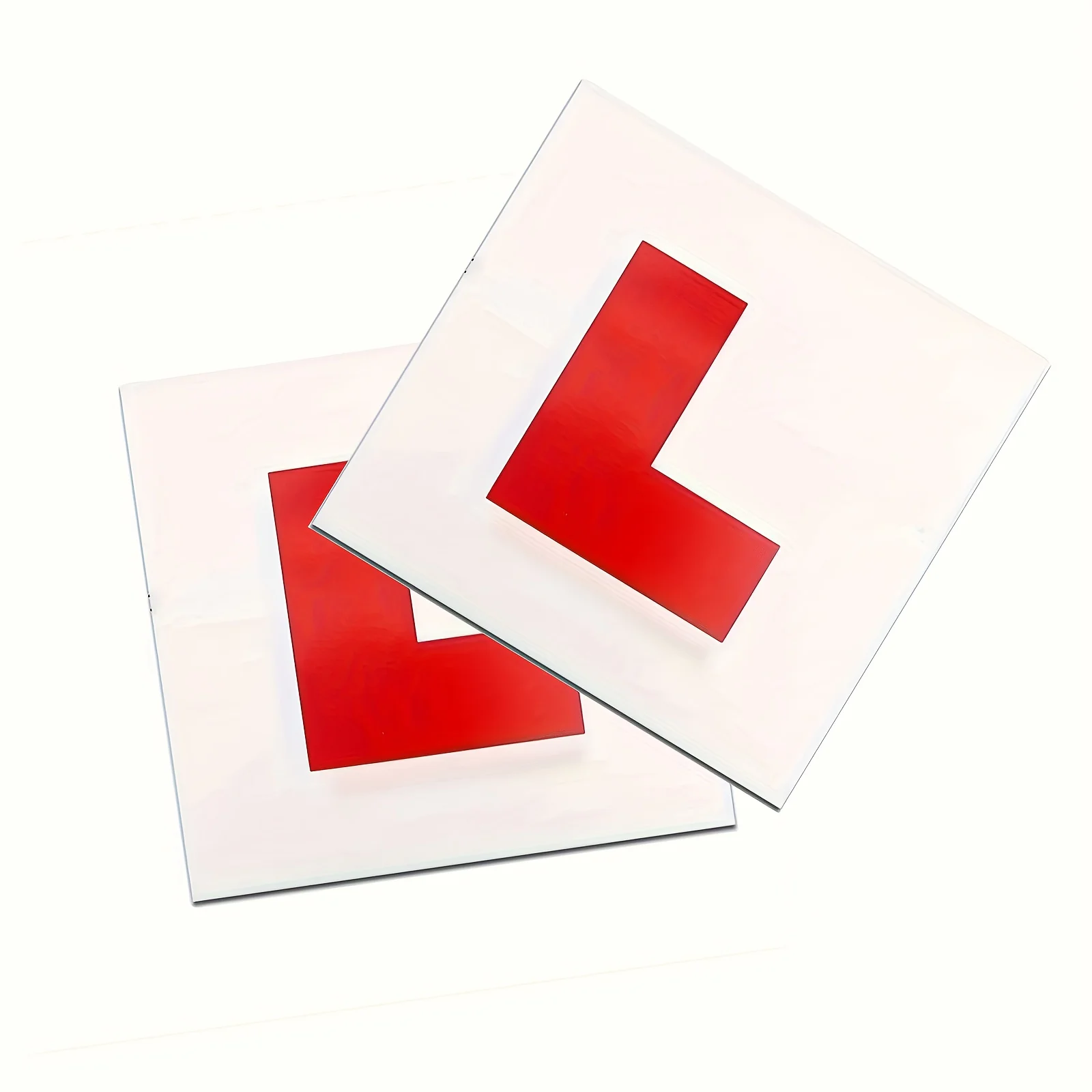 2pcs Magnetic L-Plate for New Drivers, Magnetic Plate, Durable & Visible - No Scratch on Vehicle Paint for UK Vehicles