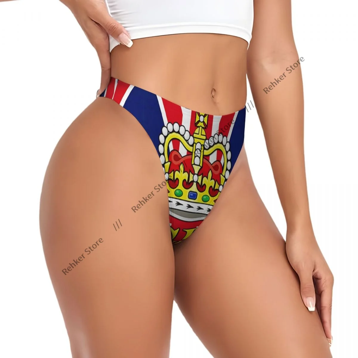 

Sexy Women Underwear King Charles III Garden Flag Thong Panties G-string