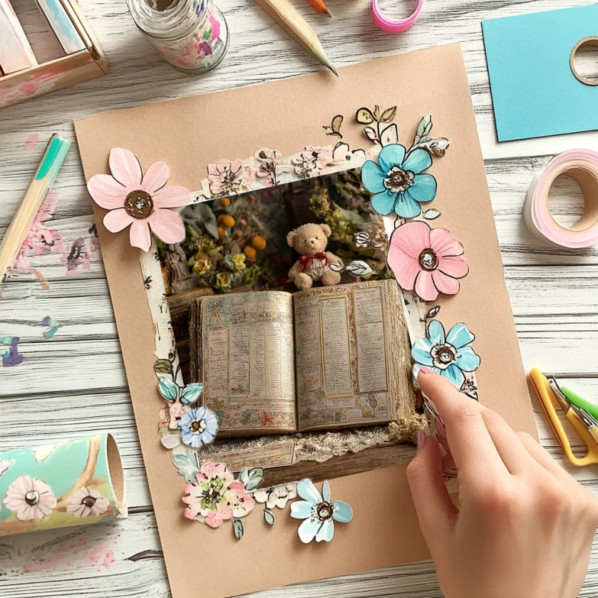 36 ورقة من ورق القصاصات مقاس 6 × 6 بوصات: مطبوعات زهور مرسومة يدويًا لسكرابوكينغ وأوريغامي والمجلة غير المرغوب فيها وصنع البطاقات.