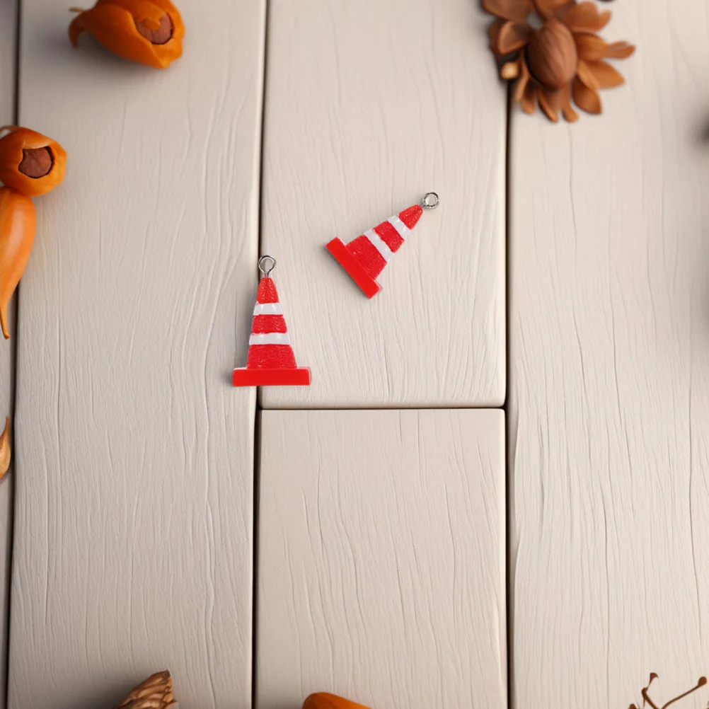 

20 шт. 3D-подвески в виде дорожных конусов, миниатюрные смоляные шармы-блокираторы для ожерелий, серег, брелоков, поделок, сувениров для вечеринок