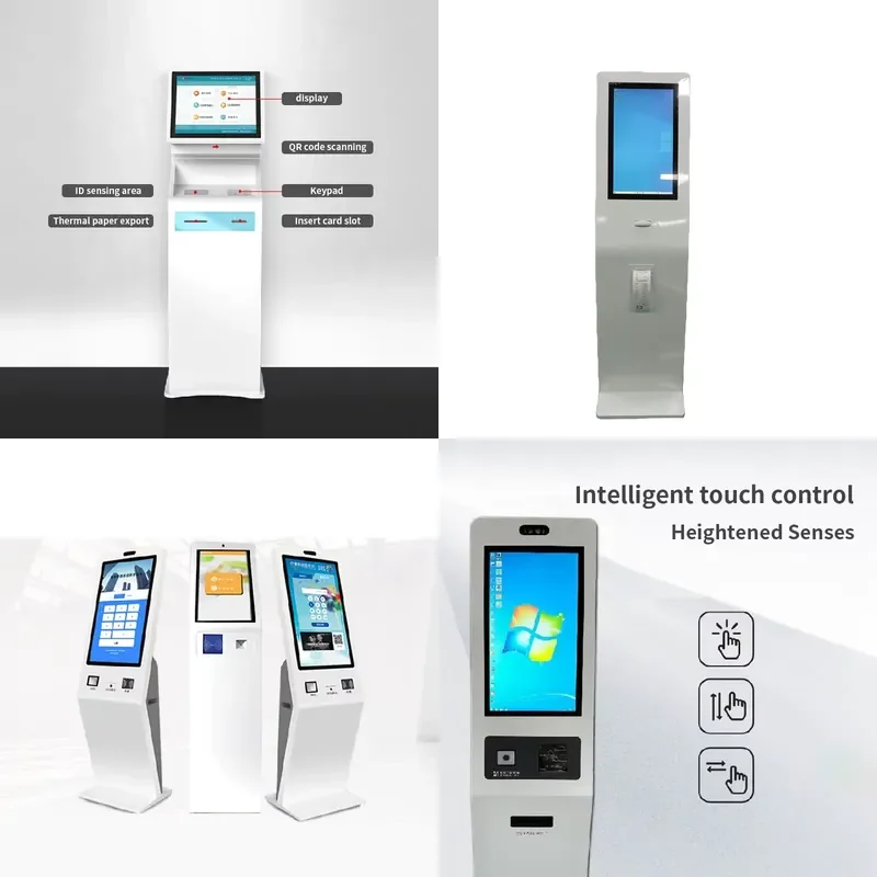 21.5 inch Interactive Self Service All in One Machine Touch Screen Ordering Payment Kiosk for Retail Store Restaurant
