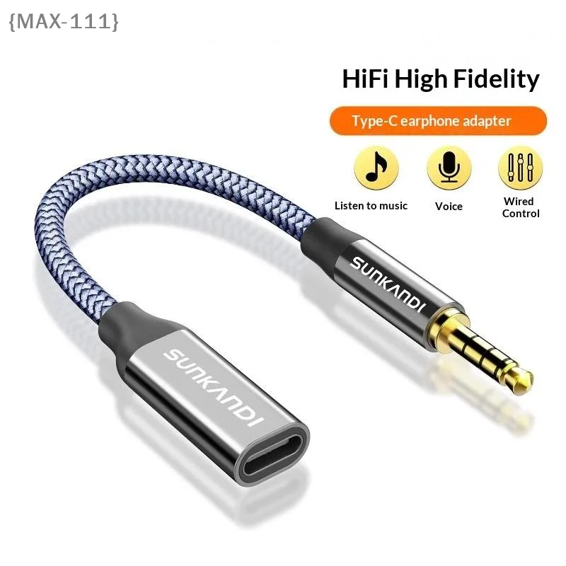 【MAX-111】3.5mm Male To USB C Female Audio Cable Cord 3.5mm Cable Type-C Earphone Adapter Data Transmission Not Supported【W1】