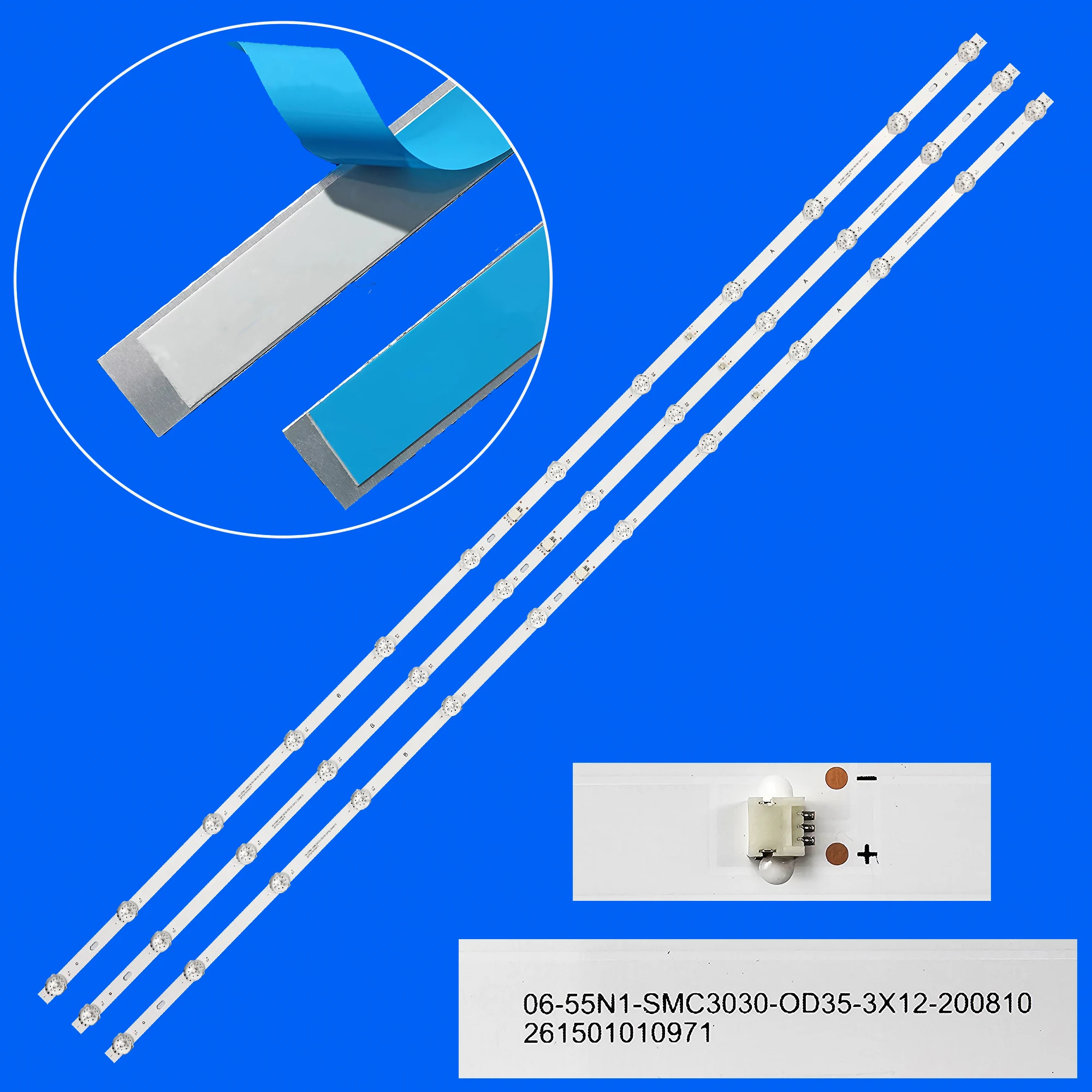 

Лента светодиодной подсветки для 55PA525E 55PA525 NM55UH 55DUS8000 55ST2104 BL55245 06-55N1-SMC3030-0D35-3X12-200810 HK550WLEDM-JH3A