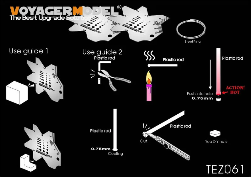 Voyager Model TEZ061 Quarter-Round Scraper tool w/Nuts Maker /Scraper (GP)