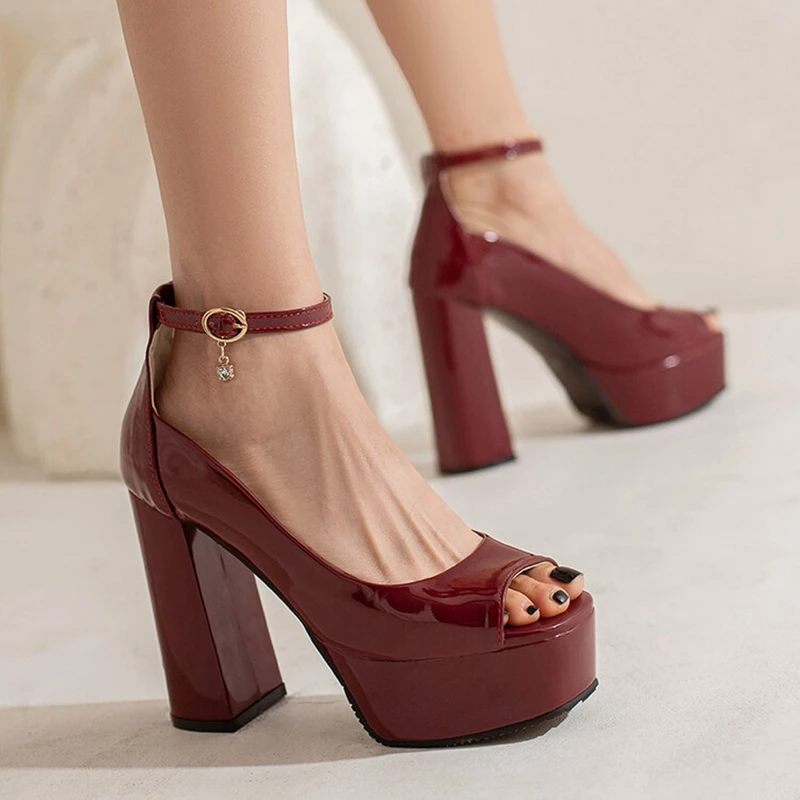Zapatos De Mujer luksusowe sandały kobiety projektanci Peep Toe wysokie obcasy wesele platformy buty Plus duży rozmiar 50 pompy T2116