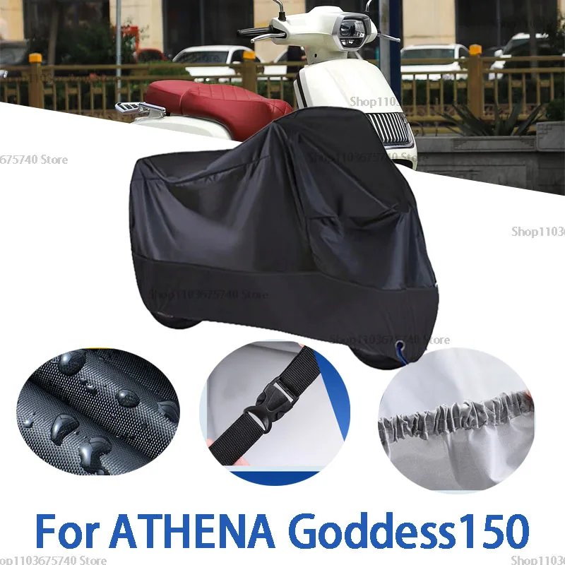 

Motorcycle Full Covers For ATHENA Goddess150 Car Outdoors Sun Protection Dust No Ear Thickened Oxford Clothcover Accessories
