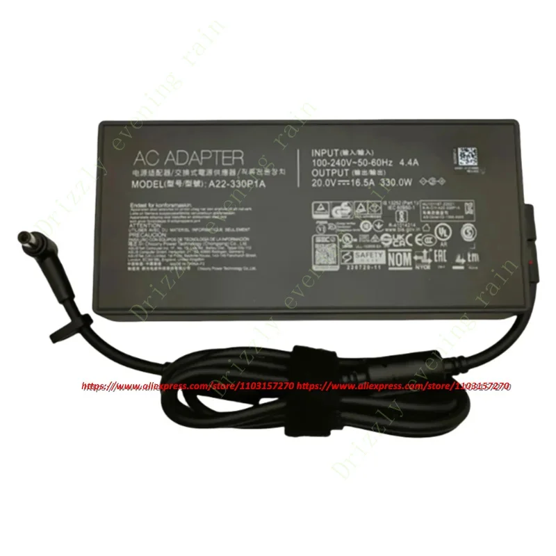 20V 16.5a 330W AC adapter laptop charger for Asus ROG Zephyrus duo 16 2023 gx650py power supply A21-330P1A A22-330P1A